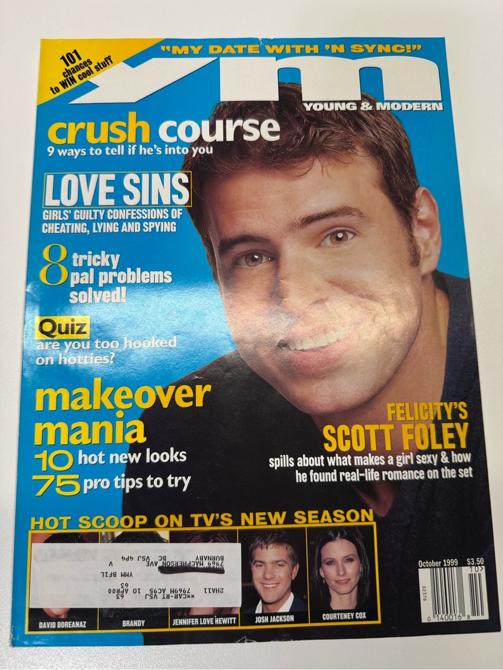 YM Teen Magazine October 1999 Scott Foley